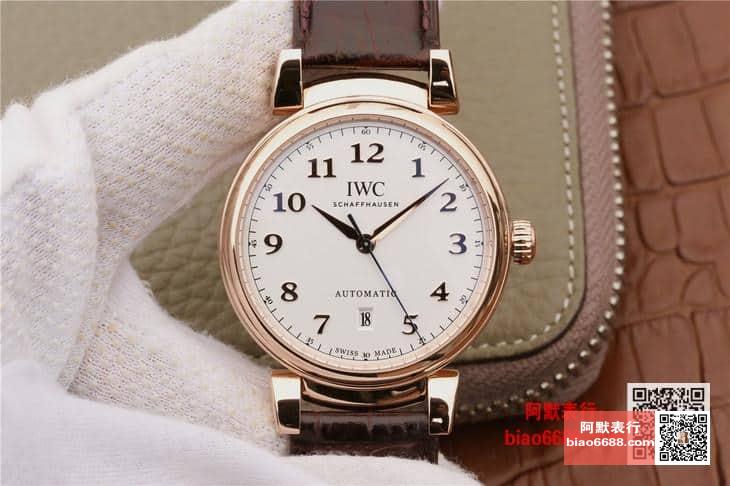 다빈치 오토매틱 로즈골드 화이트 다이얼 레더 스트랩 / MKS IW458309 / 40mm / 크기 40mm 두께 10mm Cal.2892 무브