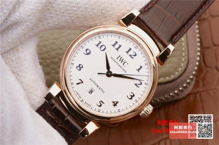 다빈치 오토매틱 로즈골드 화이트 다이얼 레더 스트랩 / MKS IW458309 / 40mm / 크기 40mm 두께 10mm Cal.2892 무브