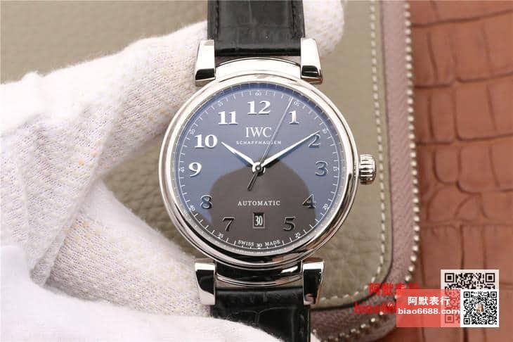 다빈치 오토매틱 스틸 그레이 다이얼 레더 스트랩 / MKS IW356602 / 40mm / 크기 40mm 두께 10mm Cal.2892 무브