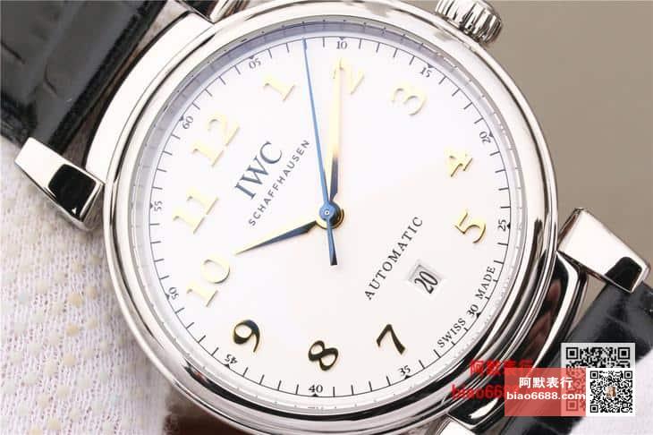 다빈치 오토매틱 스틸 화이트 다이얼 레더 스트랩 / MKS IW356601 / 40mm / 크기 40mm 두께 10mm Cal.2892 무브