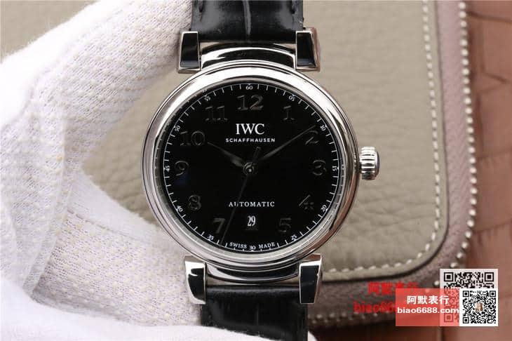 다빈치 오토매틱 스틸 블랙 다이얼 레더 스트랩 / MKS IW356601 / 40mm / 크기 40mm 두께 10mm Cal.2892 무브
