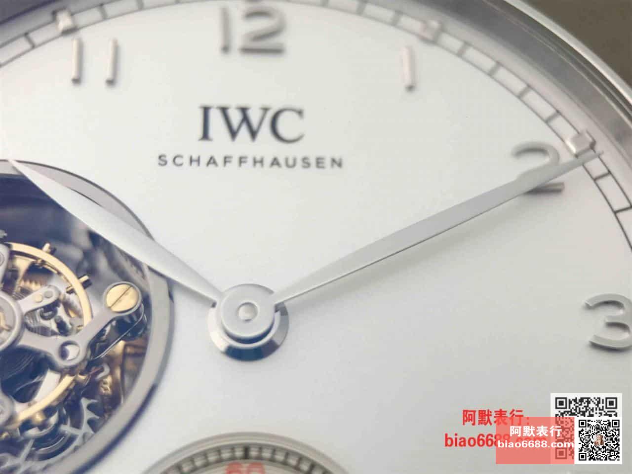 포르투기저 투르비옹 오토매틱 스틸 화이트 다이얼 레더 스트랩 / AZ IW504202 / 42mm / 크기 42mm Cal.5255 무브