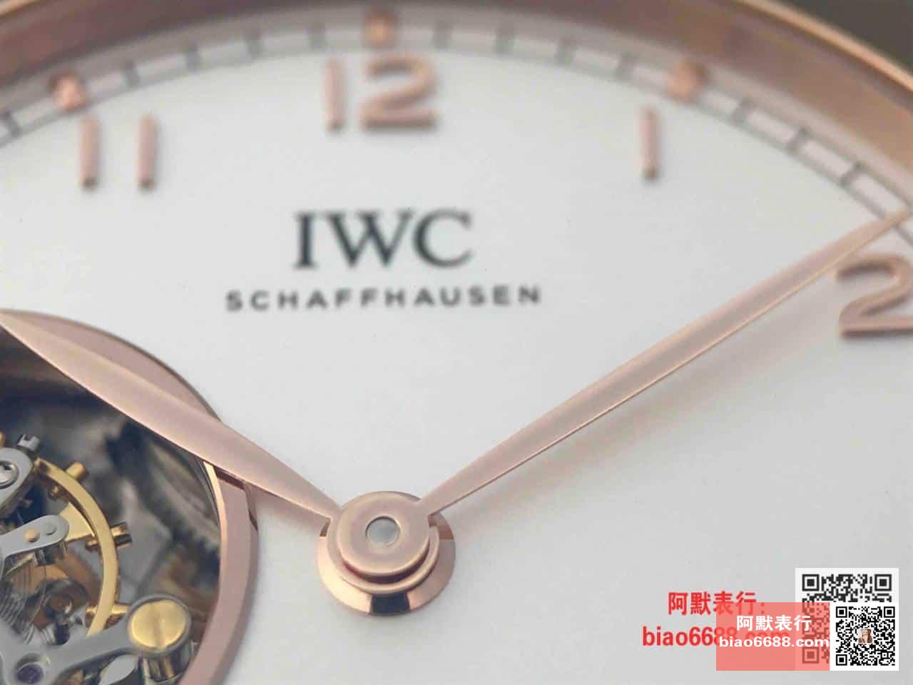 포르투기저 투르비옹 오토매틱 로즈골드 화이트 다이얼 레더 스트랩 / AZ IW546302 / 42mm / 크기 42mm Cal.5255 무브