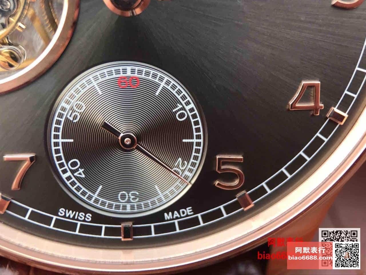 포르투기저 투르비옹 오토매틱 로즈골드 그레이 다이얼 레더 스트랩 / AZ IW546302 / 42mm / 크기 42mm Cal.5255 무브