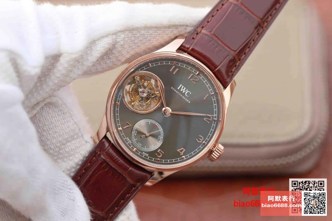 포르투기저 투르비옹 오토매틱 로즈골드 그레이 다이얼 레더 스트랩 / AZ IW546302 / 42mm / 크기 42mm Cal.5255 무브
