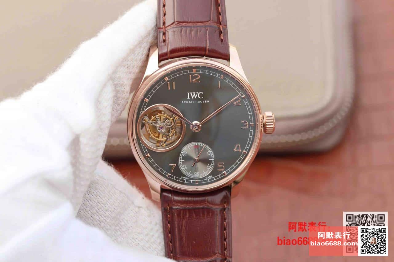 포르투기저 투르비옹 오토매틱 로즈골드 그레이 다이얼 레더 스트랩 / AZ IW546302 / 42mm / 크기 42mm Cal.5255 무브