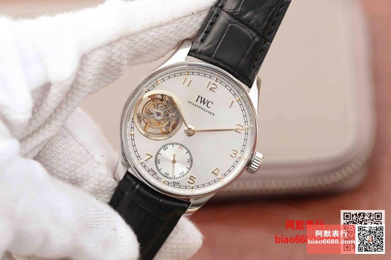 포르투기저 투르비옹 오토매틱 스틸 화이트/로즈골드 다이얼 레더 스트랩 / AZ IW546302 / 42mm / 크기 42mm Cal.5255 무브