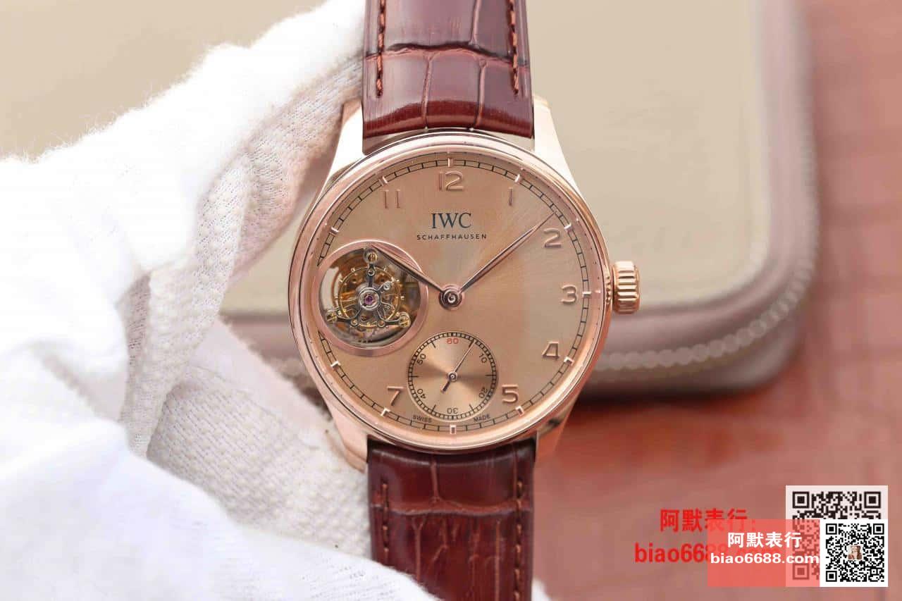 포르투기저 투르비옹 오토매틱 스틸 로즈골드 레더 스트랩 / AZ IW546302 / 42mm / 크기 42mm Cal.5255 무브먼트