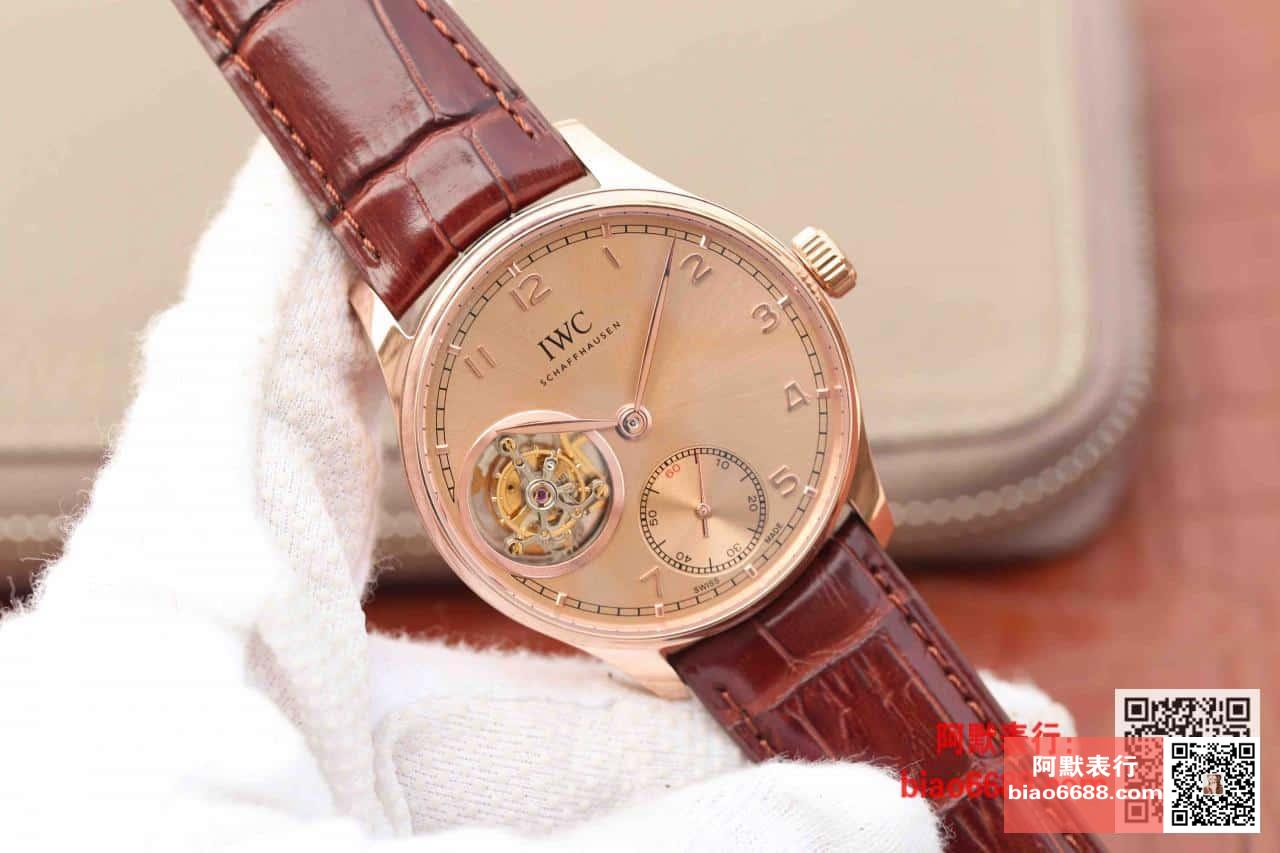 포르투기저 투르비옹 오토매틱 스틸 로즈골드 레더 스트랩 / AZ IW546302 / 42mm / 크기 42mm Cal.5255 무브먼트