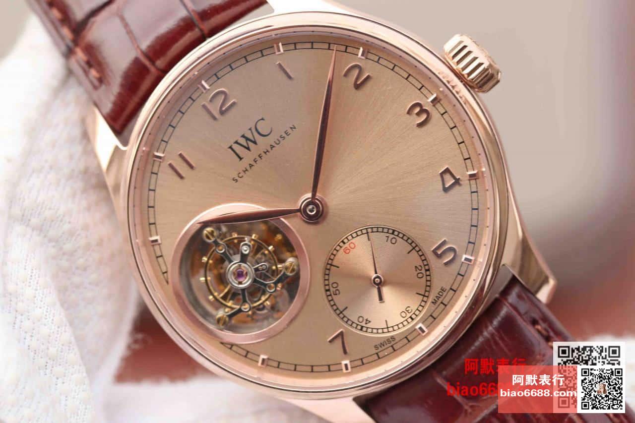 포르투기저 투르비옹 오토매틱 스틸 로즈골드 레더 스트랩 / AZ IW546302 / 42mm / 크기 42mm Cal.5255 무브먼트