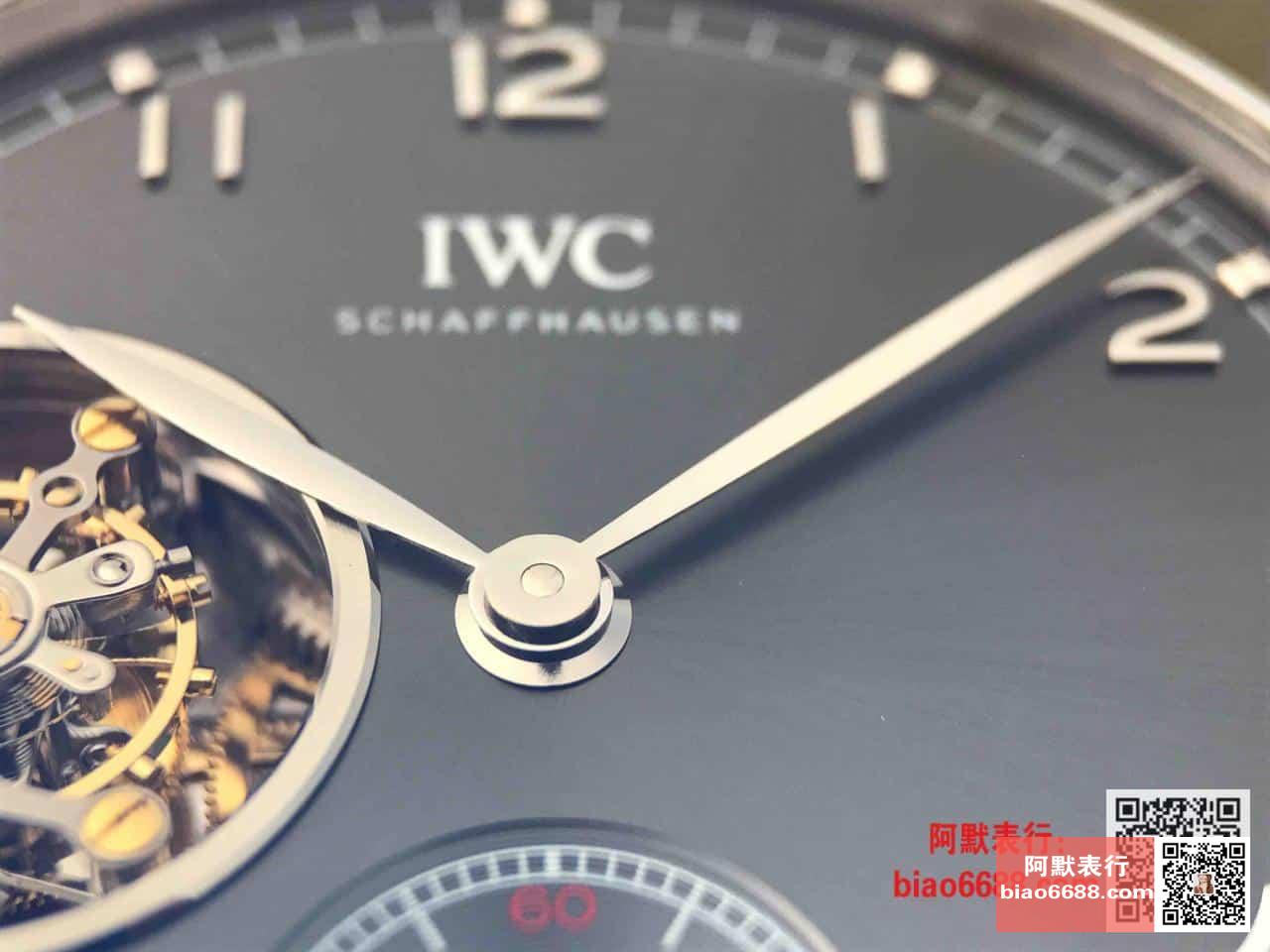 포르투기저 투르비옹 오토매틱 스틸 그레이 다이얼 레더 스트랩 / AZ IW546302 / 42mm / 크기 42mm Cal.5255 무브먼트