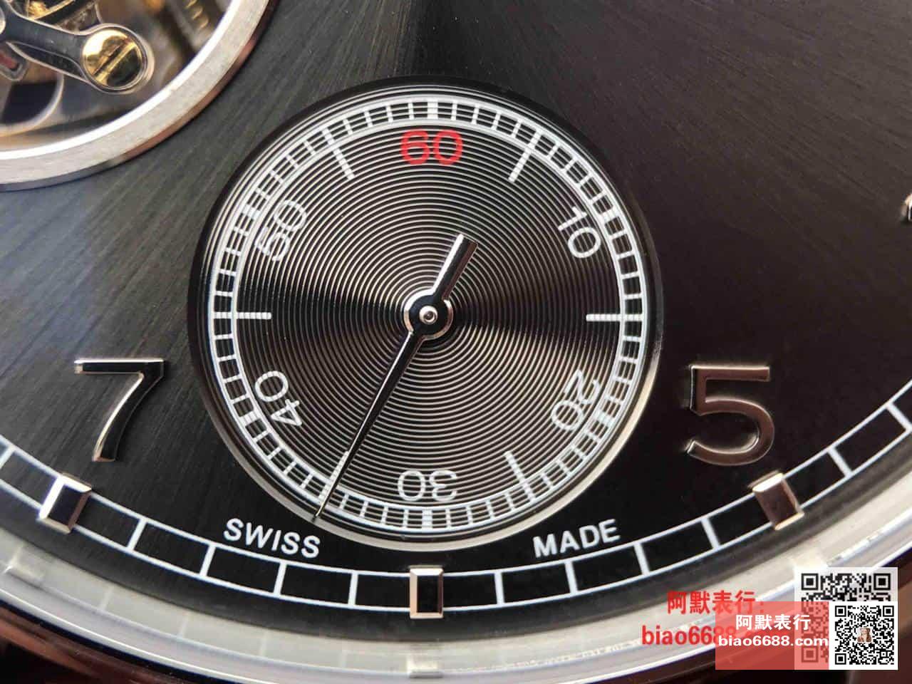 포르투기저 투르비옹 오토매틱 스틸 그레이 다이얼 레더 스트랩 / AZ IW546302 / 42mm / 크기 42mm Cal.5255 무브먼트