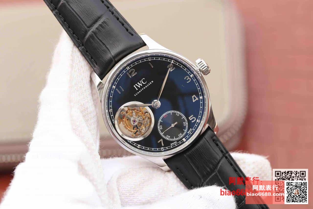 포르투기저 투르비옹 오토매틱 스틸 블랙 다이얼 레더 스트랩 / AZ IW546302 / 42mm / 크기 42mm Cal.5255 무브먼트