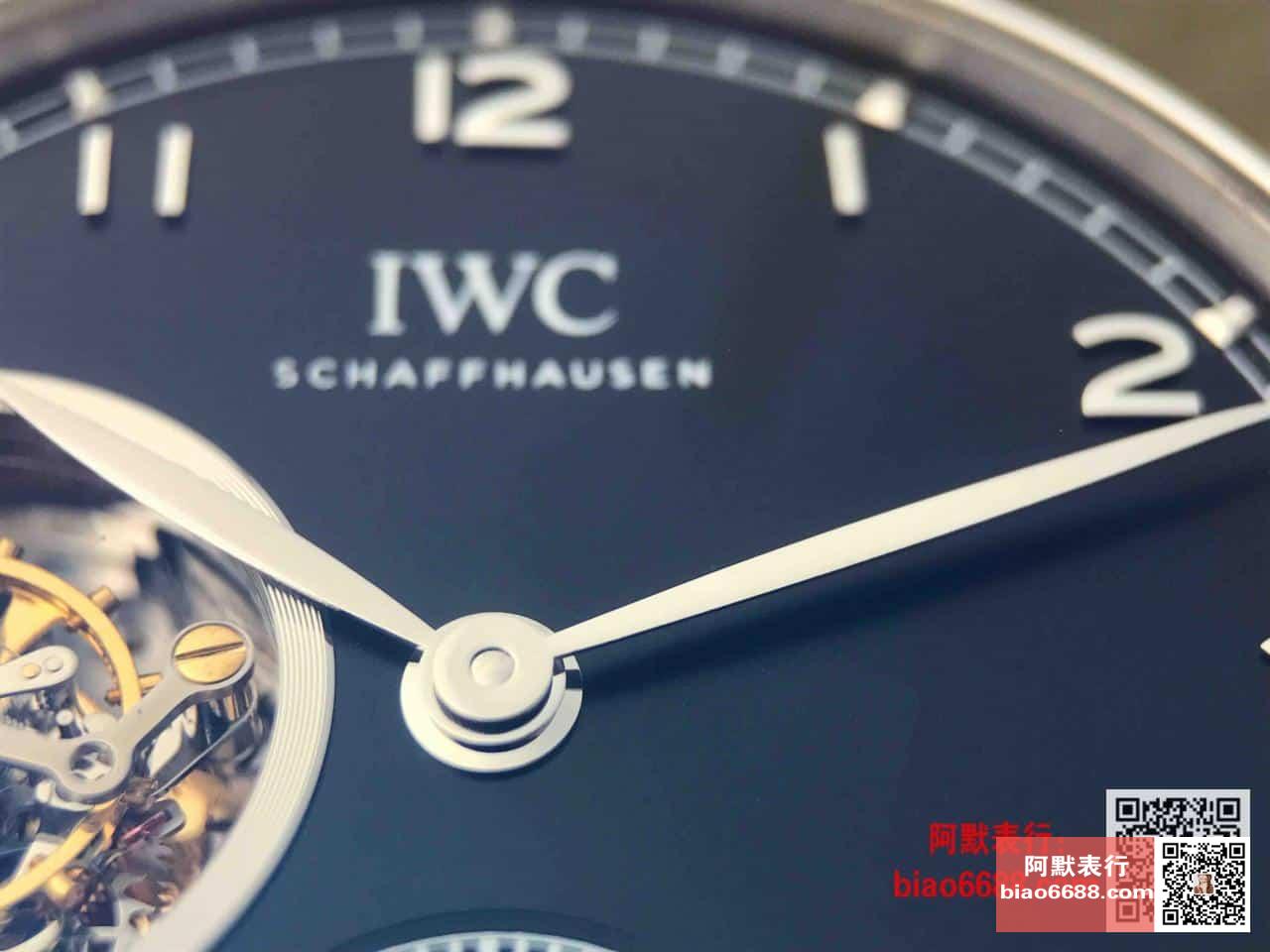 포르투기저 투르비옹 오토매틱 스틸 블랙 다이얼 레더 스트랩 / AZ IW546302 / 42mm / 크기 42mm Cal.5255 무브먼트