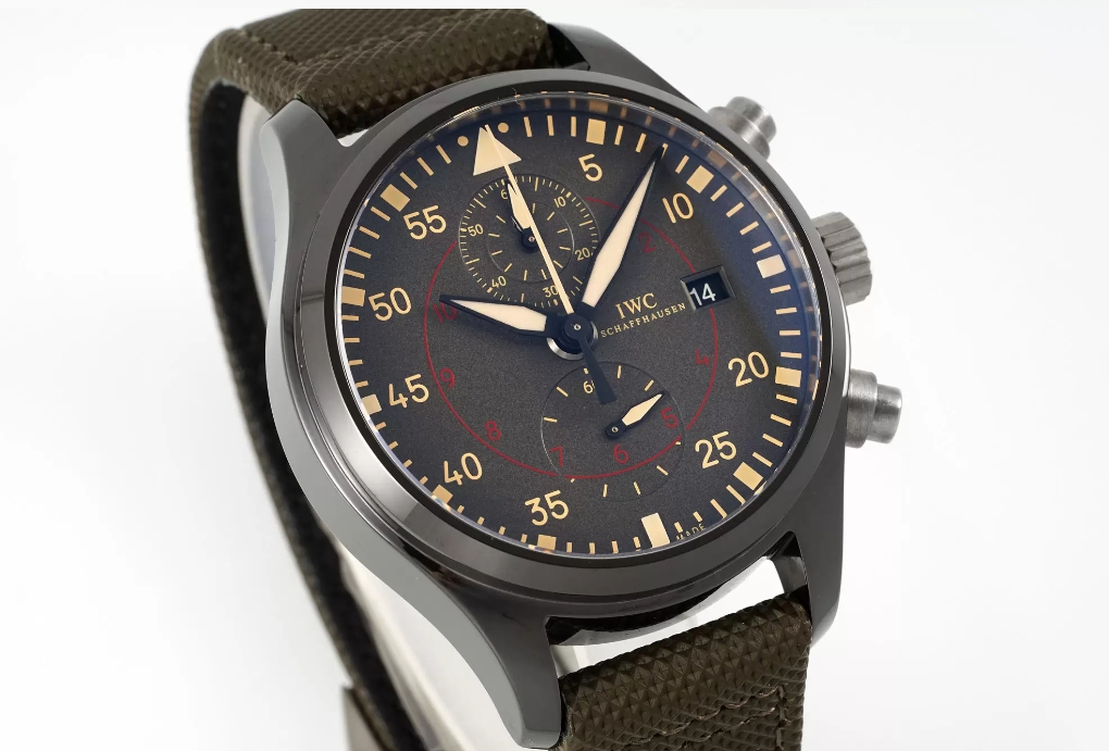 파일럿 워치 크로노그래프 탑건 미라마 나일론 스트랩 / APS IW389002 / 44mm / Cal.89361 무브먼트, 크기 : 44mm 두께 16.5mm