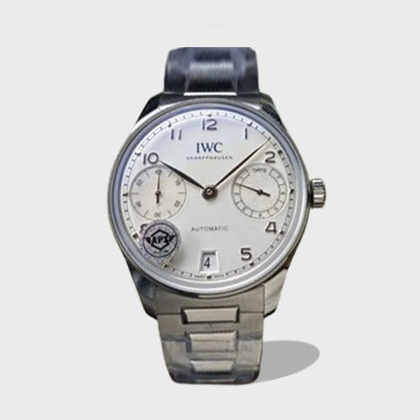 포르투기저 세븐데이즈 화이트골드 화이트 다이얼 SS 브레이슬릿 / APS IW501704 / 42mm / 아시아 맞춤형 52010 자동 무브먼트,정품 무브먼트와 동일한 기능