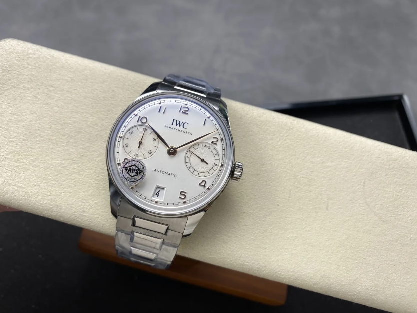 포르투기저 세븐데이즈 화이트골드 화이트 다이얼 SS 브레이슬릿 / APS IW501704 / 42mm / 아시아 맞춤형 52010 자동 무브먼트,정품 무브먼트와 동일한 기능