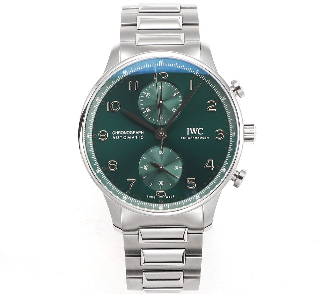 포르투기저 크로노그래프 그린 다이얼 스틸 SS 브레이슬릿 / V6S IW371615 / 40mm / 크기 40mm Cal.7750 무브