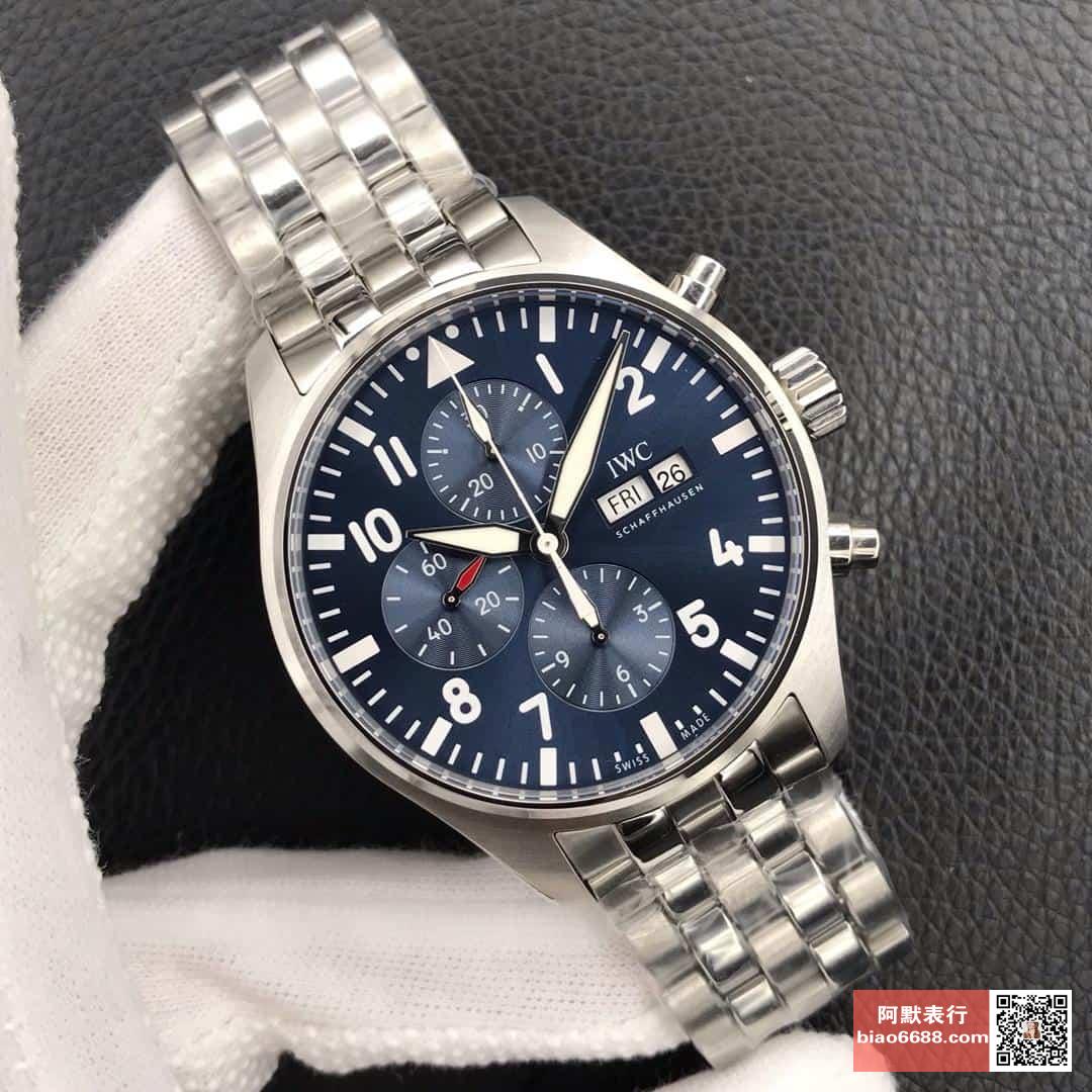 파일럿 크로노그래프 어린왕자 에디션 스틸 블루 다이얼 SS브레이슬릿 / ZF IW377717 / 43mm / 크기 43mm 두께 15mm Cal.7750 무브