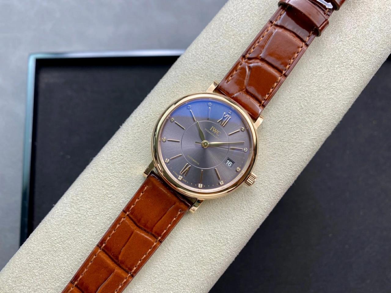 포르토피노 레이디 로즈골드 퍼플 다이얼 레더 스트랩 / V7 IW458116 / 37mm / 크기 37mm Cal.2892 무브