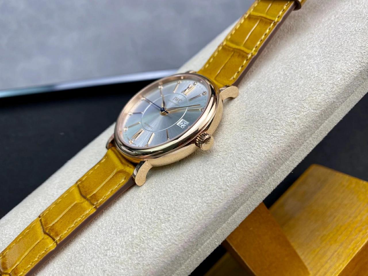 포르토피노 레이디 로즈골드 그레이 다이얼 레더 스트랩 / V7 IW458116 / 37mm / 크기 37mm Cal.2892 무브