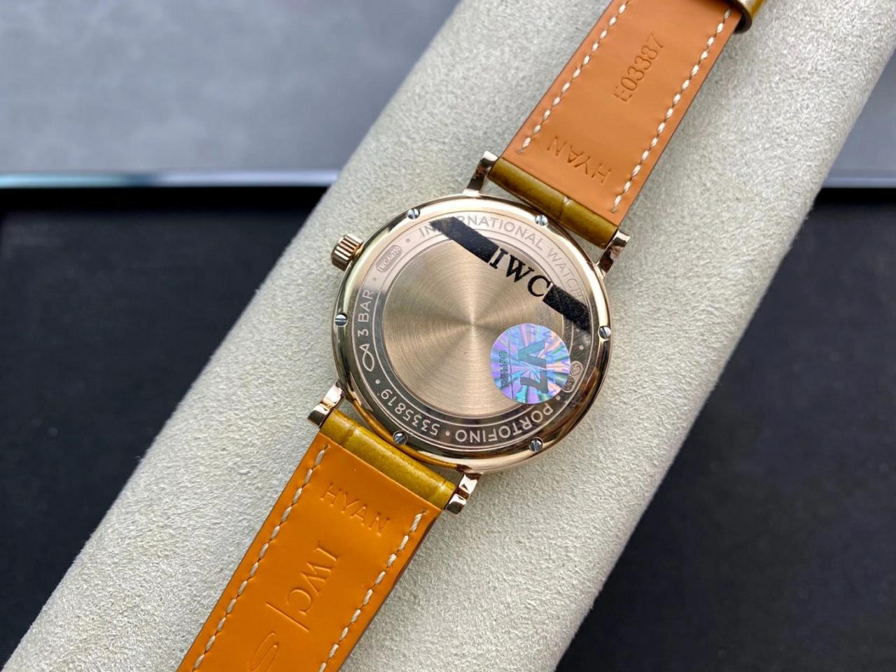 포르토피노 레이디 로즈골드 그레이 다이얼 레더 스트랩 / V7 IW458116 / 37mm / 크기 37mm Cal.2892 무브