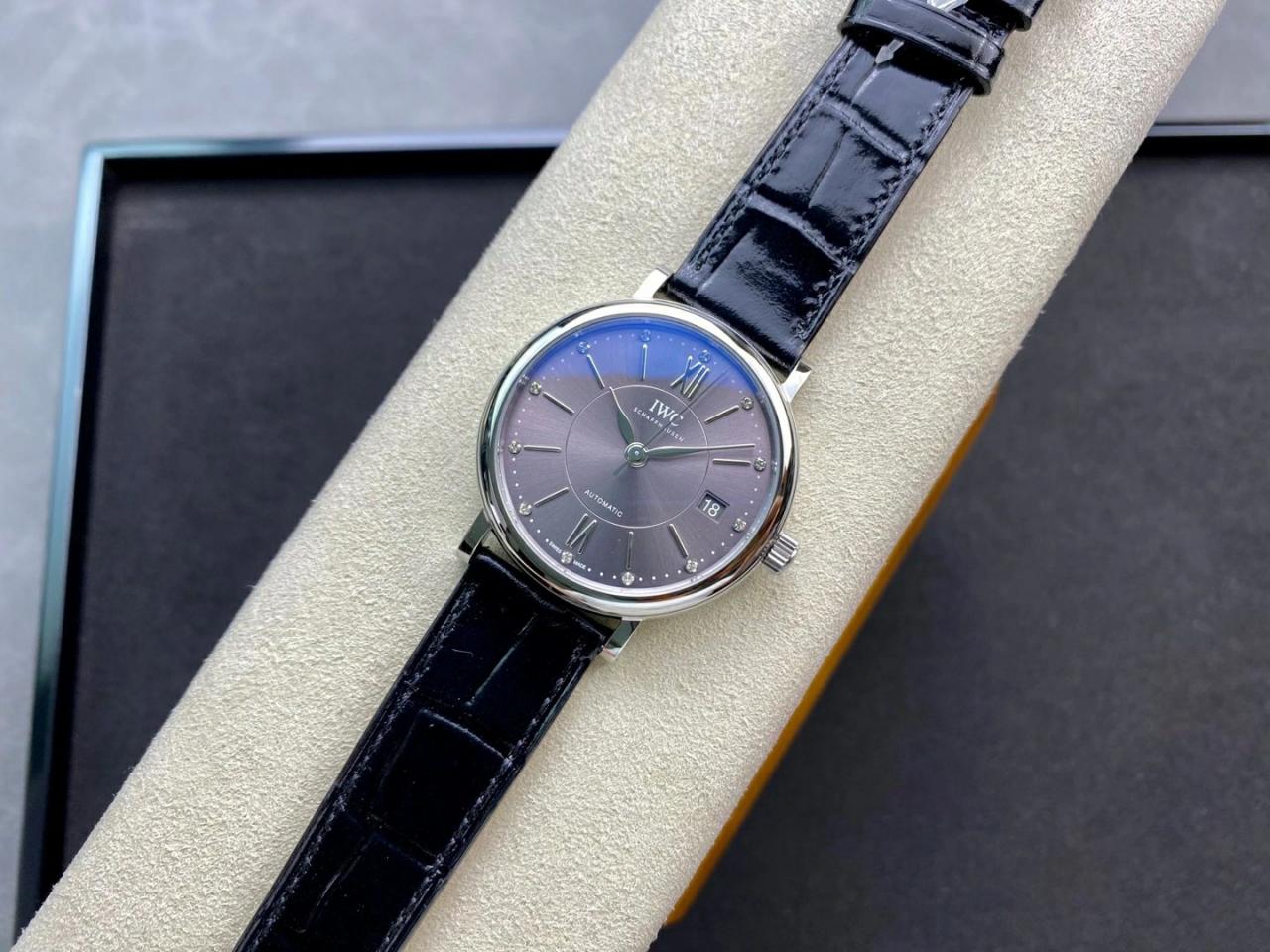 포르토피노 레이디 실버 퍼플 다이얼 레더 스트랩 / V7 IW458102 / 37mm / 크기 37mm Cal.2892 무브