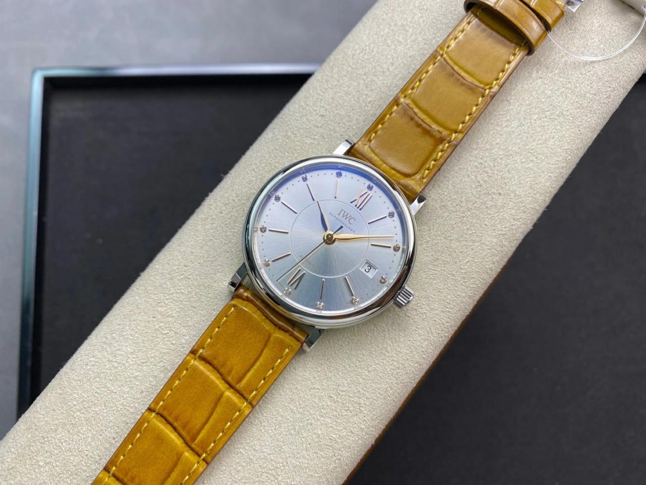 포르토피노 레이디 실버 그레이 다이얼 레더 스트랩 / V7 IW458101 / 37mm / 크기 37mm Cal.2892 무브