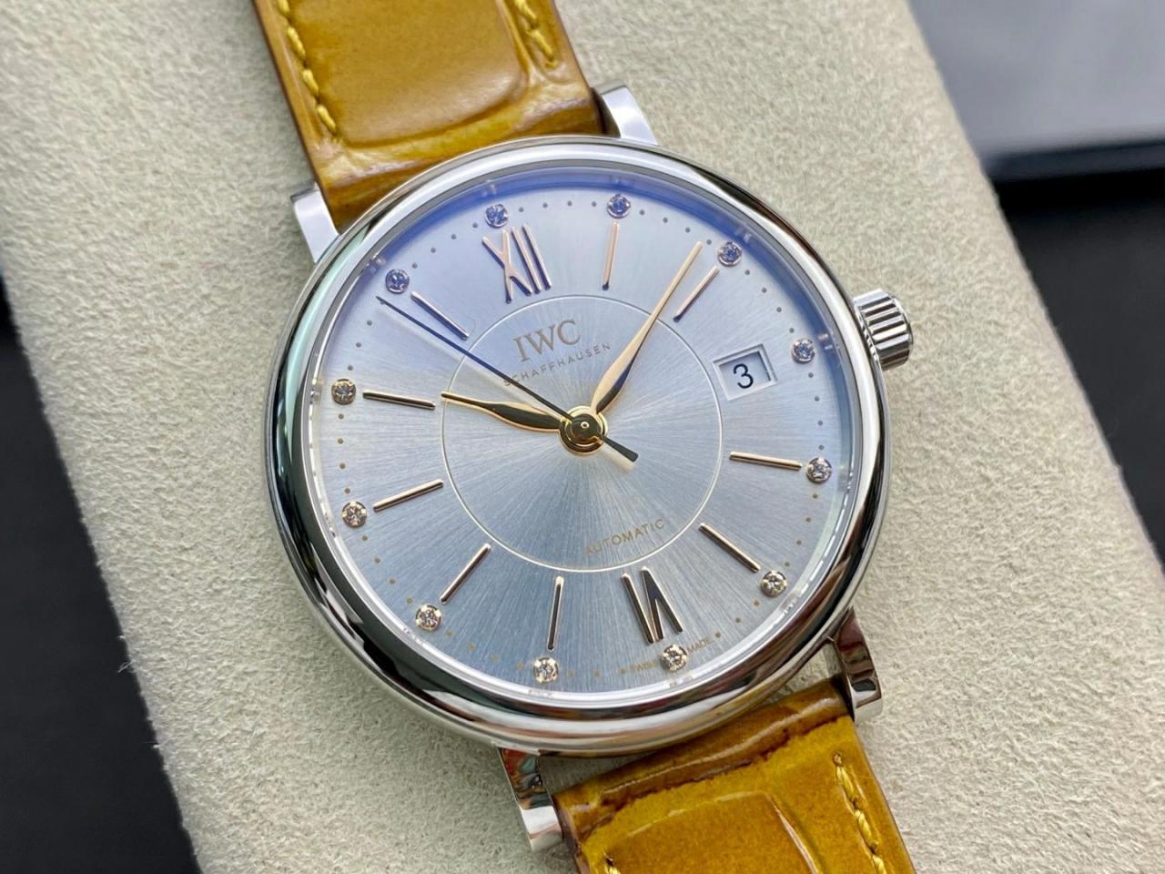 포르토피노 레이디 실버 그레이 다이얼 레더 스트랩 / V7 IW458101 / 37mm / 크기 37mm Cal.2892 무브