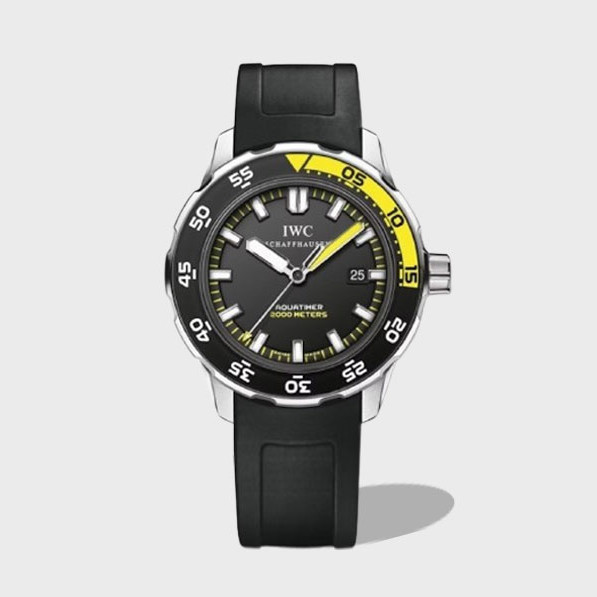 아쿠아타이머 스틸 블랙 다이얼 러버 스트랩 / IWS IW356802 / 44mm / 크기 44mm Cal.2892 무브