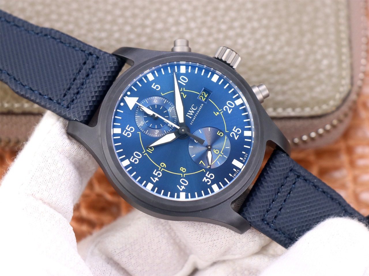 파일럿 크로노그래프 탑건 블루 엔젤 스페셜 에디션 / ZF IW389008 / 44mm / 크기 44mm 두께 16.5mm Cal.89361 무브