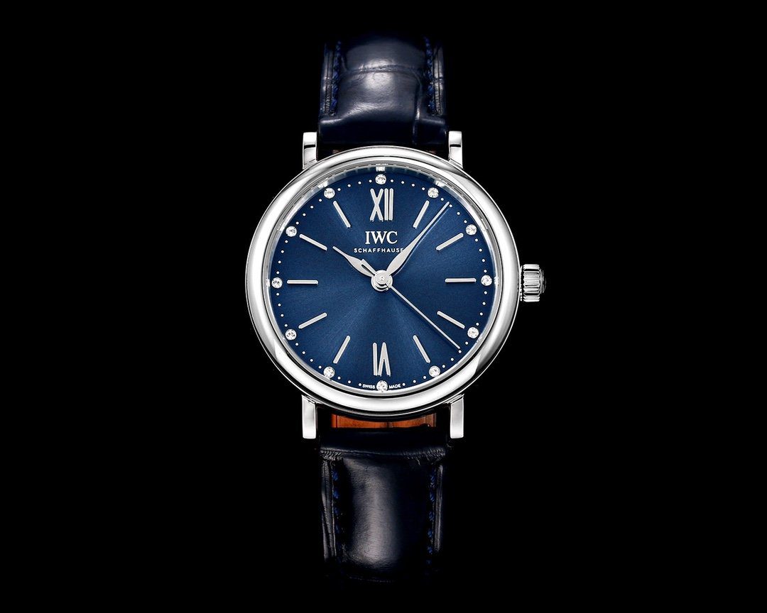 포르토피노 레이디 실버 블루 다이얼 레더 스트랩 / NR IW357404 / 34mm / 크기 34mm Cal.2892 무브