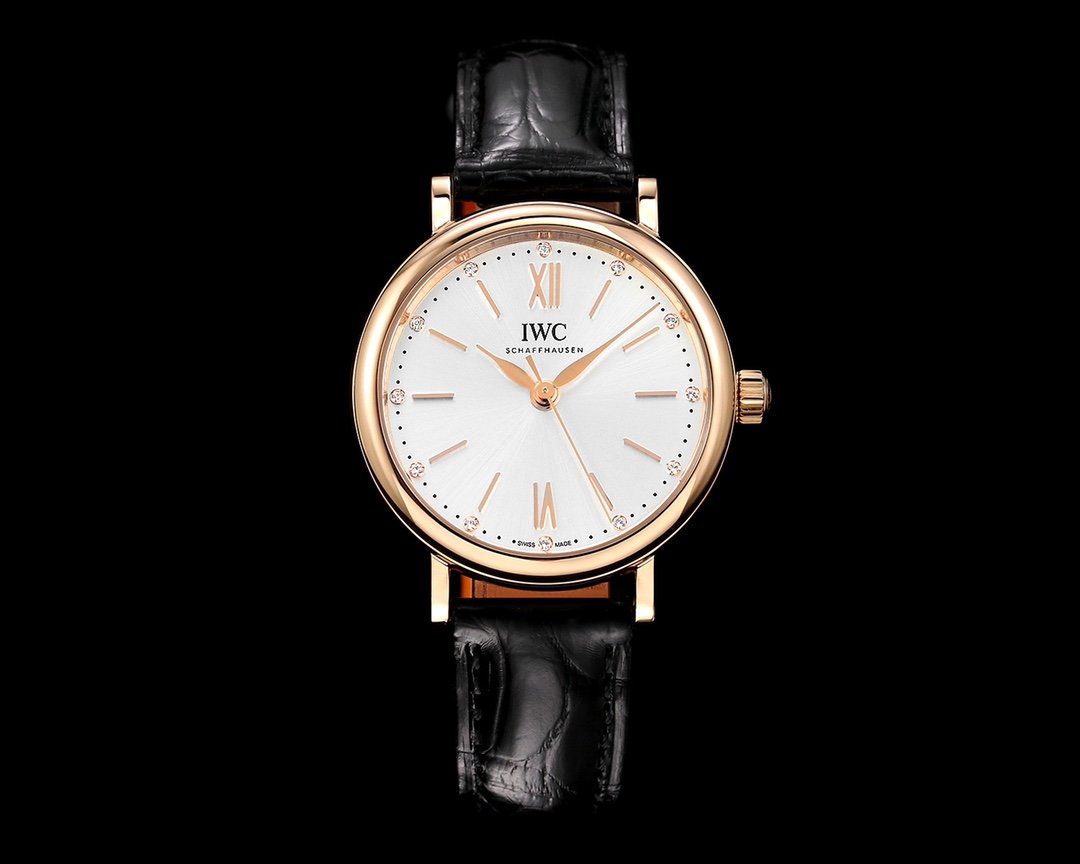 포르토피노 레이디 로즈골드 화이트 다이얼 레더스트랩 / NR IW357401 / 34mm / 크기 34mm Cal.2892 무브