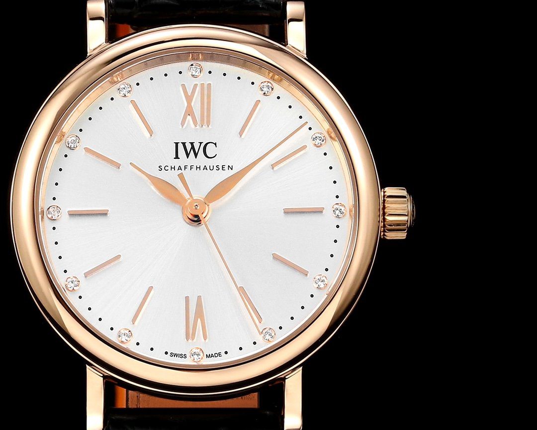 포르토피노 레이디 로즈골드 화이트 다이얼 레더스트랩 / NR IW357401 / 34mm / 크기 34mm Cal.2892 무브