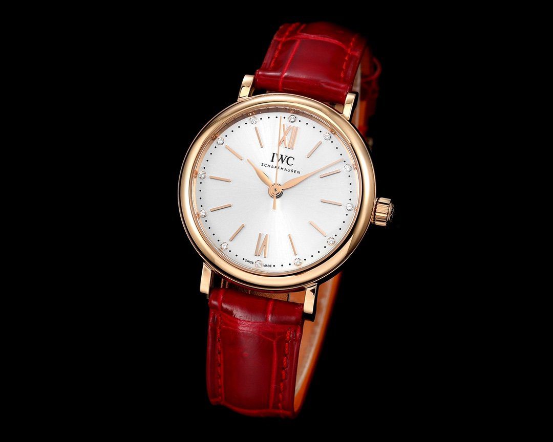포르토피노 레이디 로즈골드 화이트 다이얼 레더 스트랩 / NR IW357401 / 34mm / 크기 34mm Cal.2892 무브
