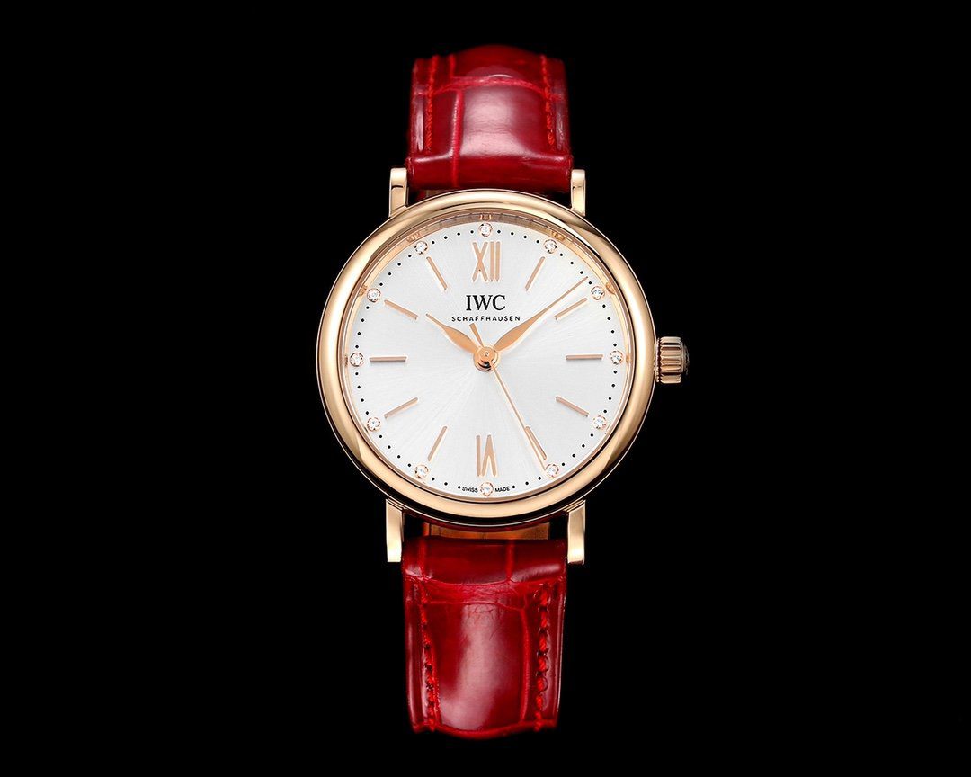 포르토피노 레이디 로즈골드 화이트 다이얼 레더 스트랩 / NR IW357401 / 34mm / 크기 34mm Cal.2892 무브