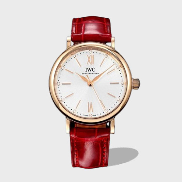 포르토피노 레이디 로즈골드 화이트 다이얼 레더 스트랩 / NR IW357401 / 34mm / 크기 34mm Cal.2892 무브