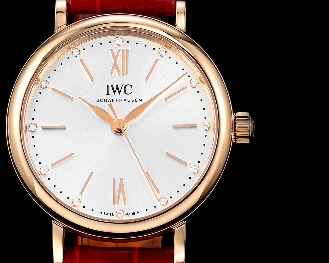 포르토피노 레이디 로즈골드 화이트 다이얼 레더 스트랩 / NR IW357401 / 34mm / 크기 34mm Cal.2892 무브
