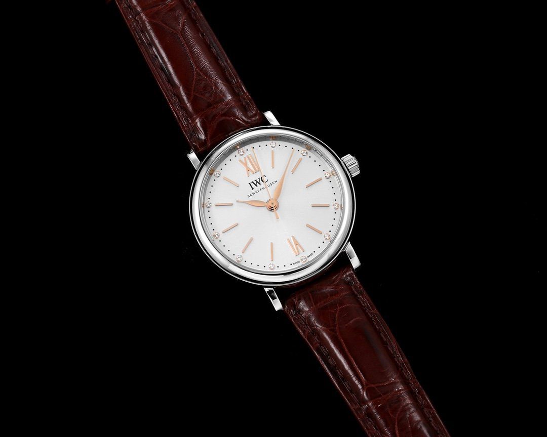 포르토피노 레이디 실버 화이트 다이얼 레더 스트랩 / NR IW357403 / 34mm / 크기 34mm Cal.2892 무브