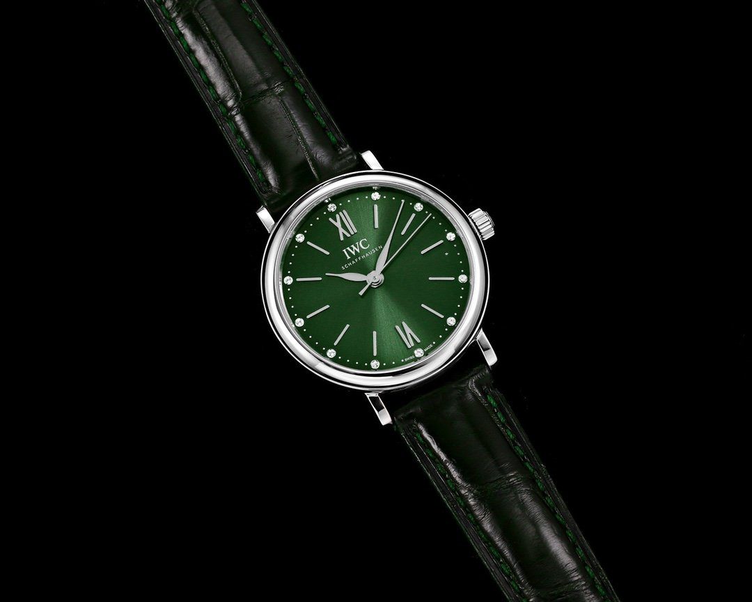 포르토피노 레이디 실버 그린 다이얼 레더 스트랩 / NR IW357405 / 34mm / 크기 34mm Cal.2892 무브