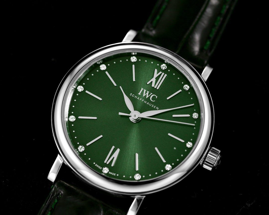 포르토피노 레이디 실버 그린 다이얼 레더 스트랩 / NR IW357405 / 34mm / 크기 34mm Cal.2892 무브