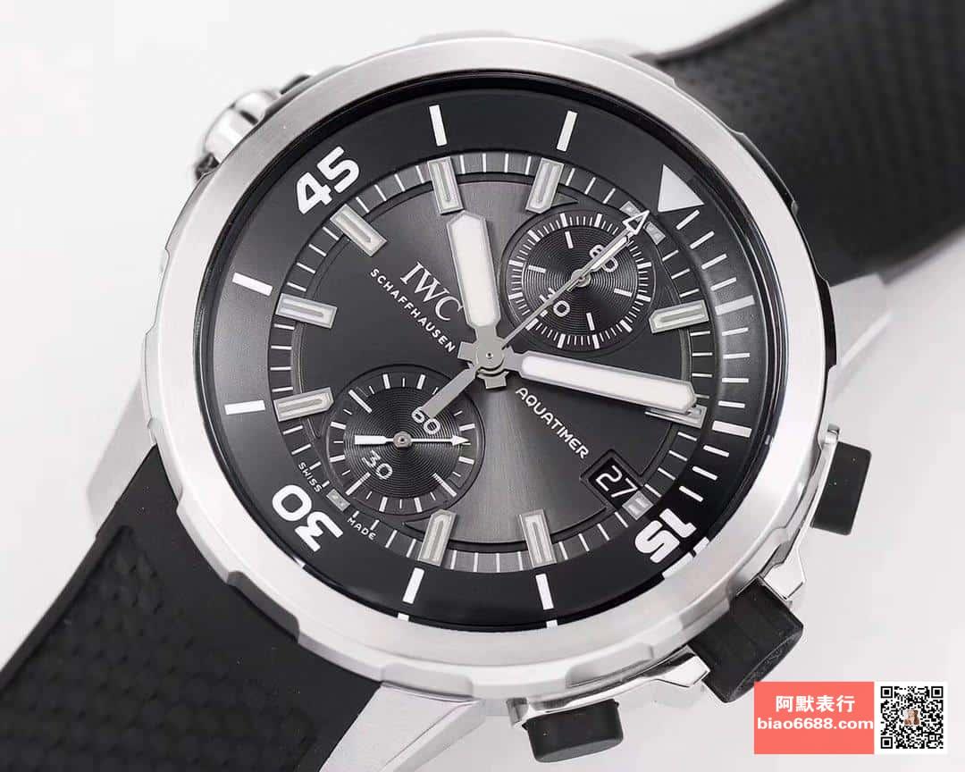 아쿠아타이머 크로노그래프 \"샤크\" 스페셜 에디션 러버 스트랩 / V6 IW379506 / 44mm / 크기 44mm Cal.7750 무브