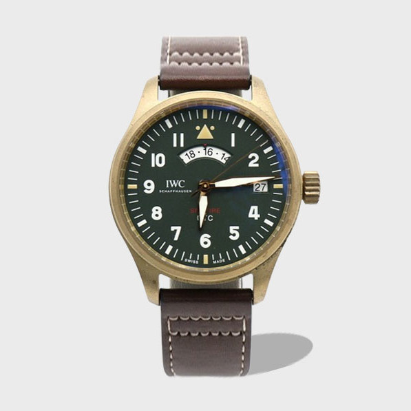 스핏파이어 파일럿 UTC 세계 표준시 \"MJ271\" 스페셜 에디션 레더 스트랩 / ZF IW327101 / 41mm / 청동케이스, 티타늄 합금 제작