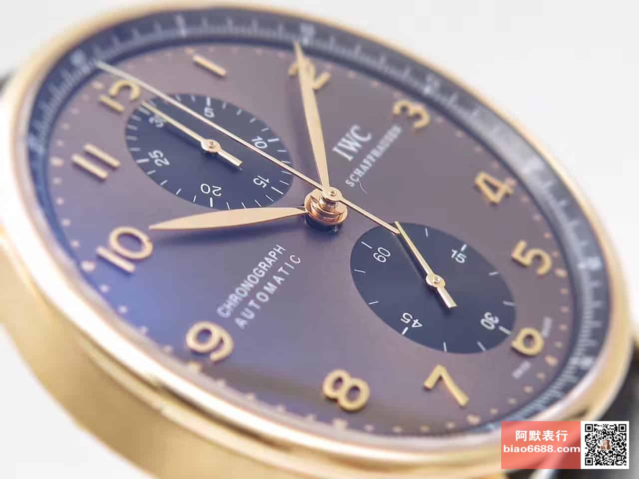 포르투기저 크로노그래프 로즈골드 브라운 다이얼 레더 스트랩 / ZF IW371482 / 41mm / 크기 41mm 두께 12.5mm Cal.7750 무브