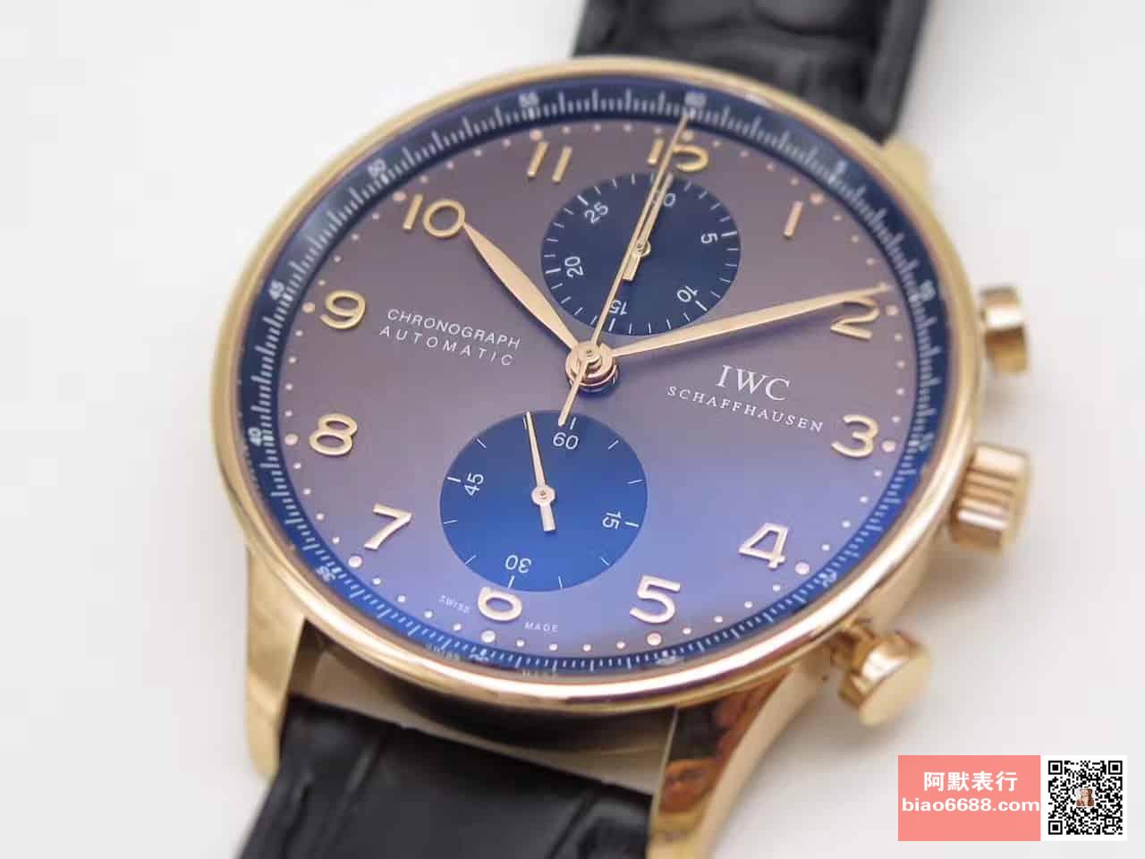 포르투기저 크로노그래프 로즈골드 브라운 다이얼 레더 스트랩 / ZF IW371482 / 41mm / 크기 41mm 두께 12.5mm Cal.7750 무브