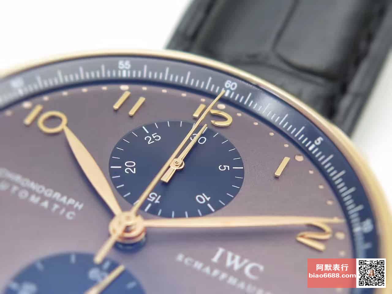 포르투기저 크로노그래프 로즈골드 브라운 다이얼 레더 스트랩 / ZF IW371482 / 41mm / 크기 41mm 두께 12.5mm Cal.7750 무브