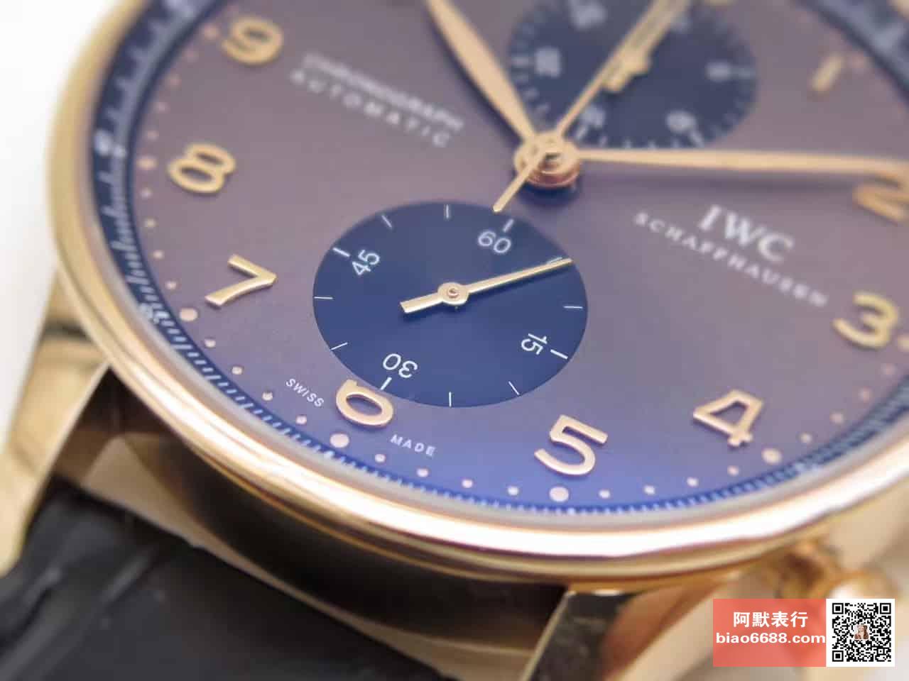 포르투기저 크로노그래프 로즈골드 브라운 다이얼 레더 스트랩 / ZF IW371482 / 41mm / 크기 41mm 두께 12.5mm Cal.7750 무브