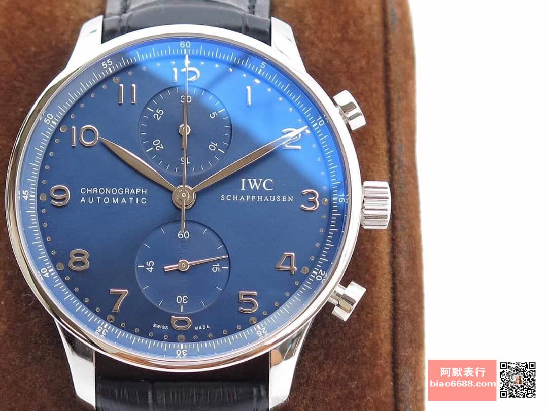 포르투기저 크로노그래프 화이트골드 블루 다이얼 레더 스트랩 / ZF IW371491 / 41mm / 크기 41mm 두께 12.5mm Cal.7750 무브