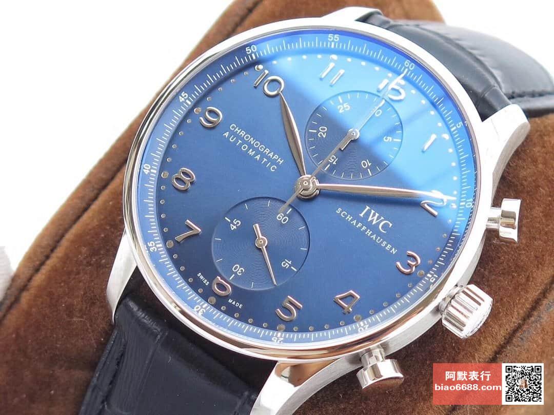 포르투기저 크로노그래프 화이트골드 블루 다이얼 레더 스트랩 / ZF IW371491 / 41mm / 크기 41mm 두께 12.5mm Cal.7750 무브