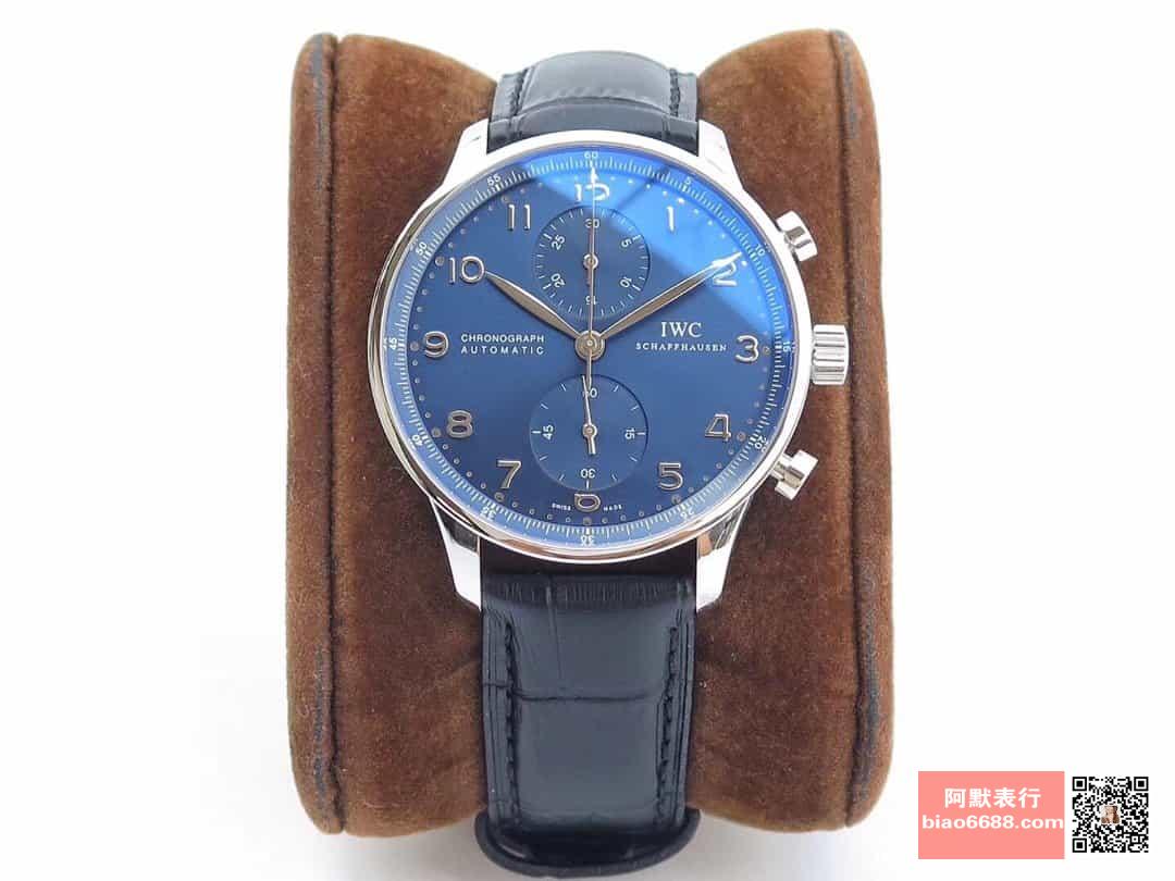 포르투기저 크로노그래프 화이트골드 블루 다이얼 레더 스트랩 / ZF IW371491 / 41mm / 크기 41mm 두께 12.5mm Cal.7750 무브